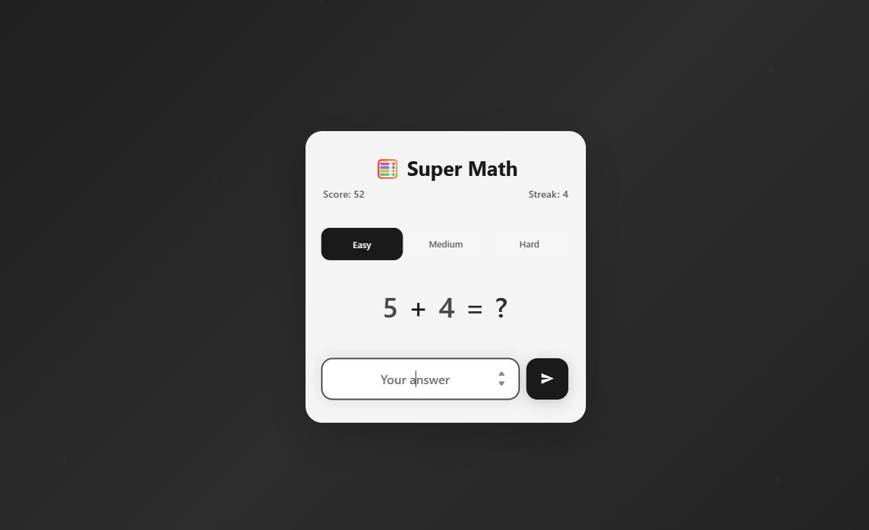 Math Game Screenshot